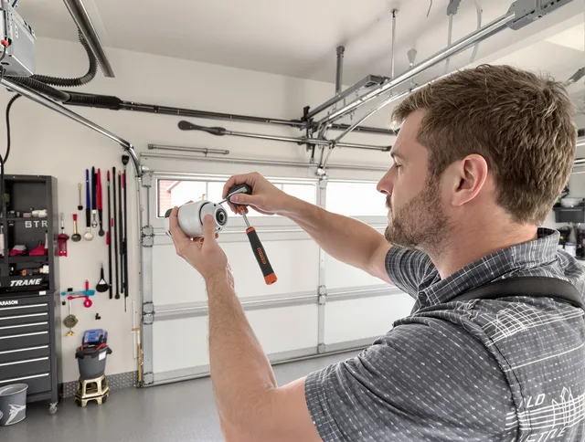Garage door opener repair service by Bedford Garage Door Repair in Bedford